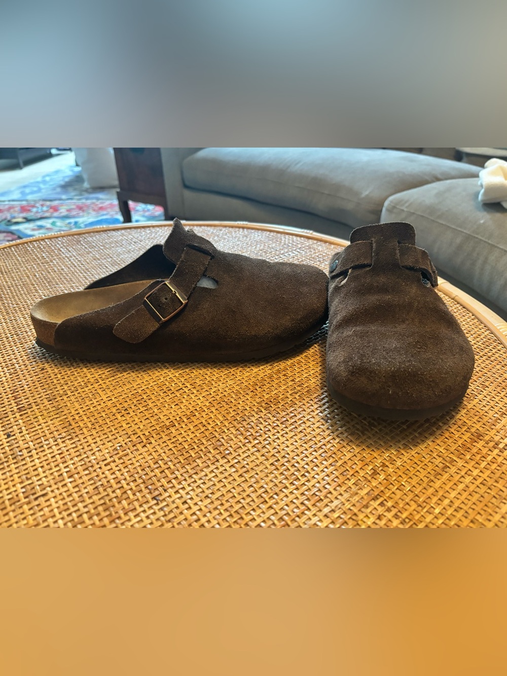 Birkenstock Boston Brown Suede Clogs EU 44